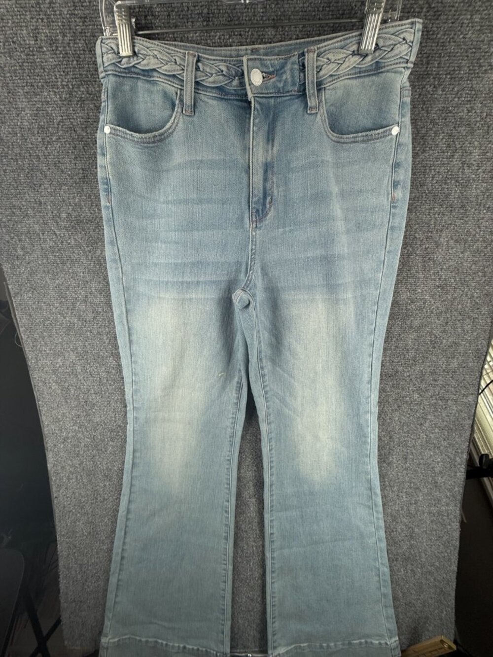 Judy Blue Wide Leg Fit Light Wash Denim Jeans Women Stretch Size 9/29 Ladies